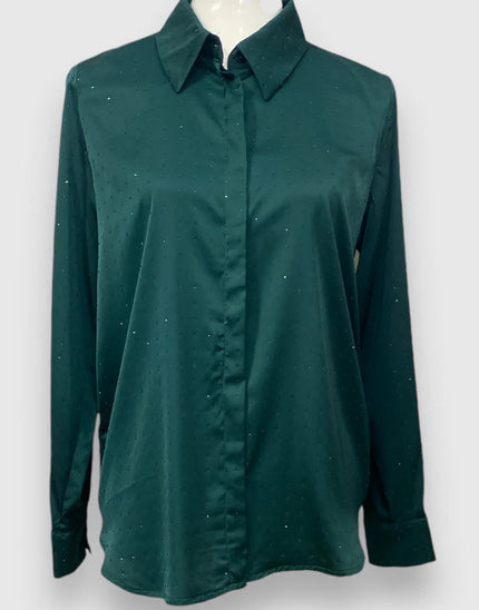 Camicia Donna in Raso Stretch con Applicazioni di Strass EMME MARELLA