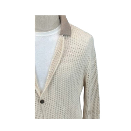 Cardigan Uomo in Maglia Uncinetto