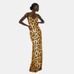 Abito Lungo con Fantasia Leopardata