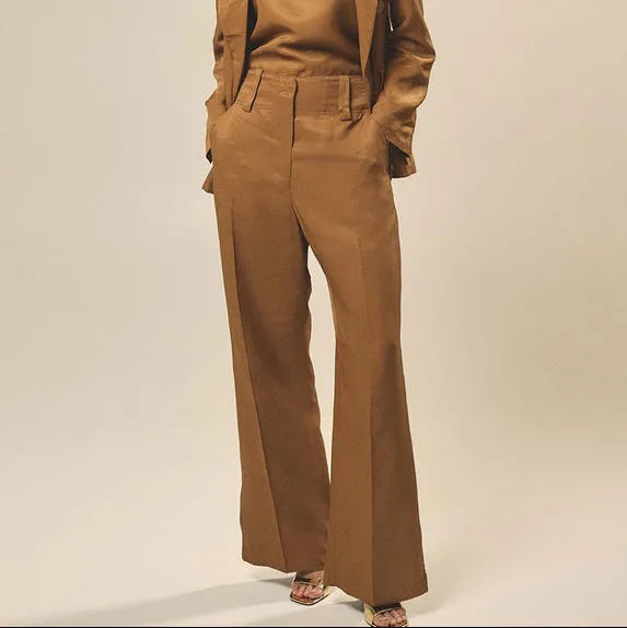 Pantalone a Vita Alta con Spacchi al Fondo HAPPY25