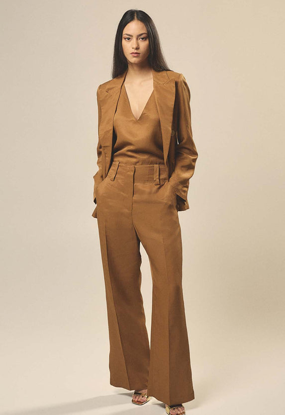 Pantalone a Vita Alta con Spacchi al Fondo HAPPY25