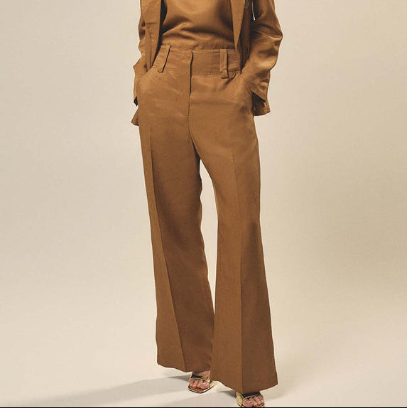 Pantalone a Vita Alta con Spacchi al Fondo HAPPY25