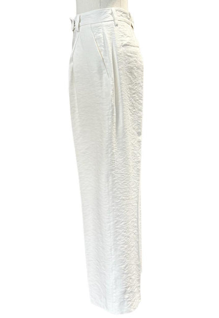 Pantaloni D2569 a vita alta modello palazzo con pence e tasche alla francese HAPPY25