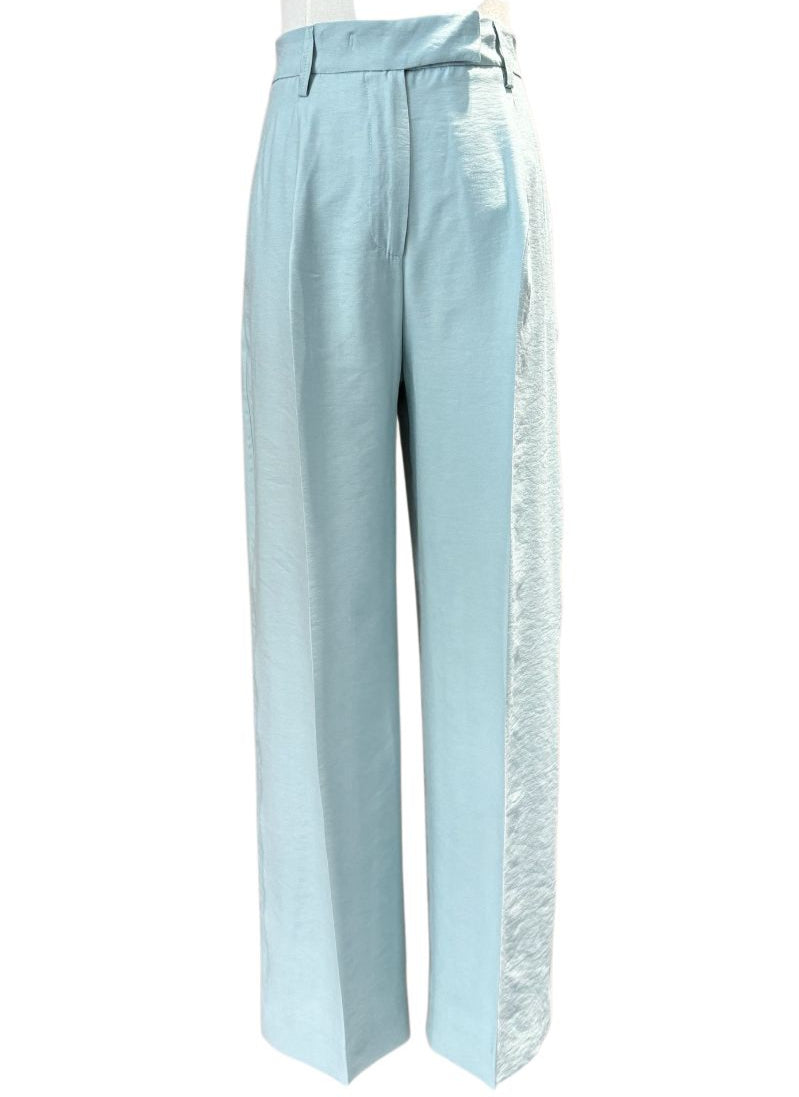 Pantaloni D2569 a vita alta modello palazzo con pence e tasche alla francese HAPPY25