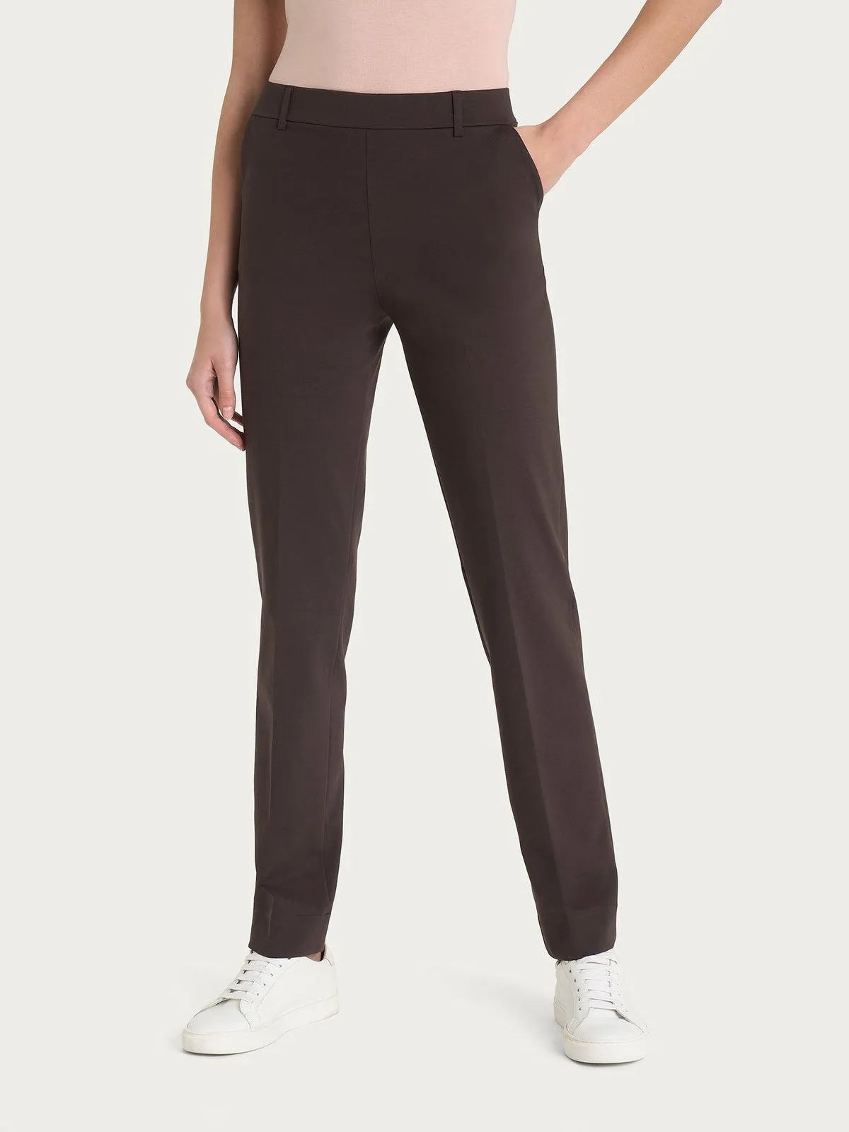 Pantalone dritto con tasche in Compact Light RAGNO
