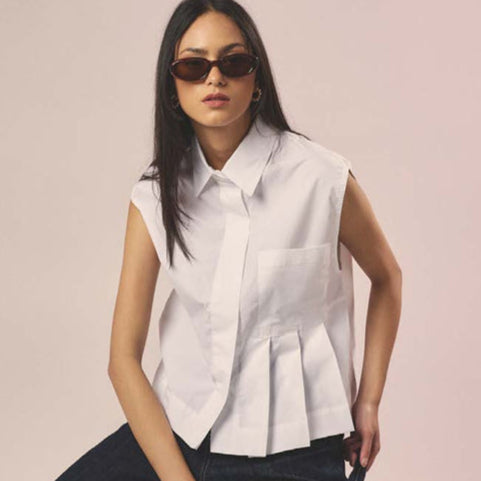 Camicia Giromanica con Plissé Frontale HAPPY25