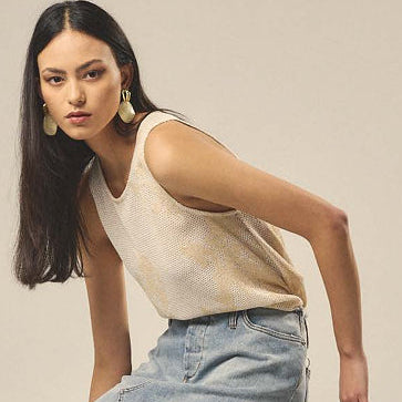 Top Traforato a Canotta HAPPY25