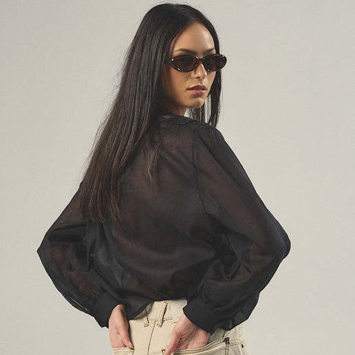 Camicia in Cotone Batista con Rouche HAPPY25