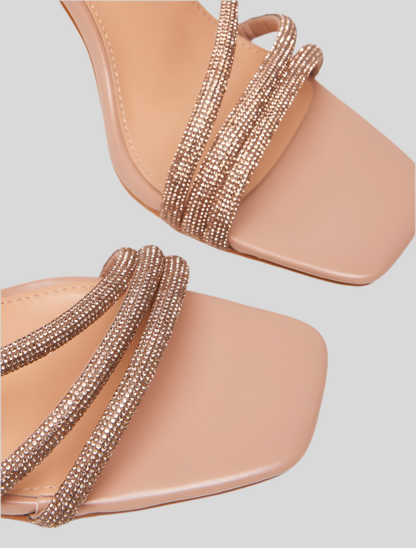 Sandalo con listini scintillanti di micro strass PENNYBLACK