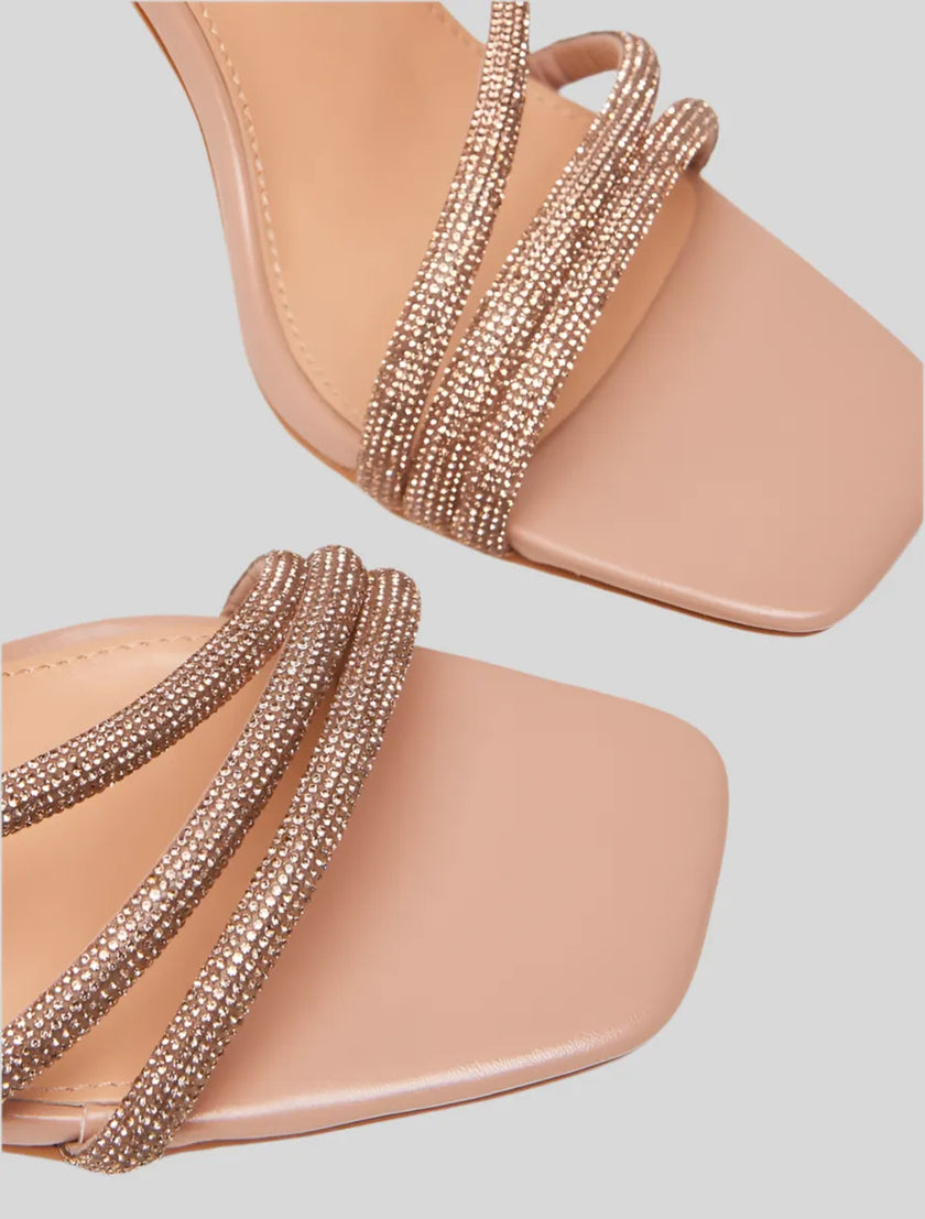 Sandalo con listini scintillanti di micro strass PENNYBLACK