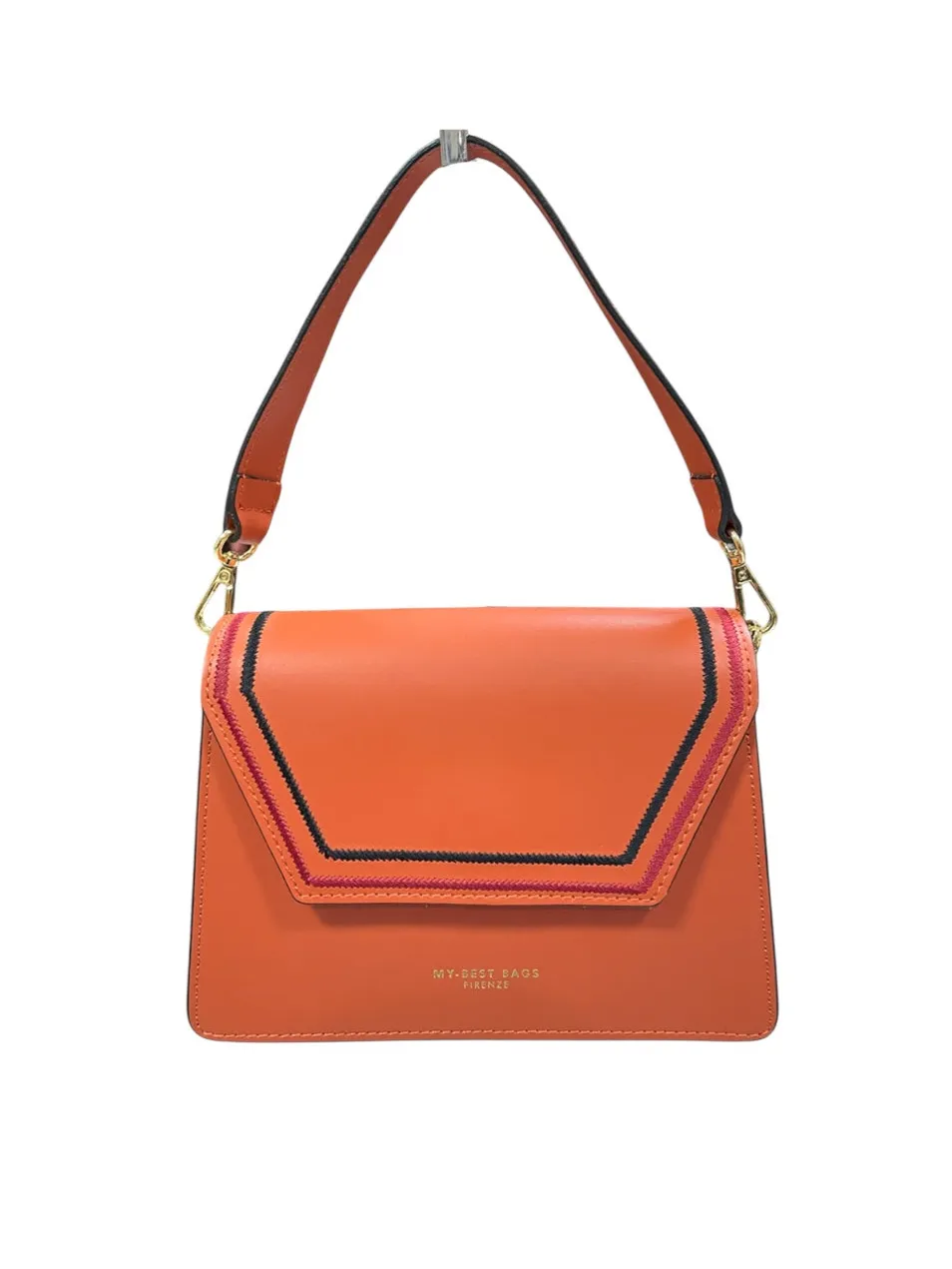 Borsa in pelle con cuciture a contrasto MY BEST BAGS