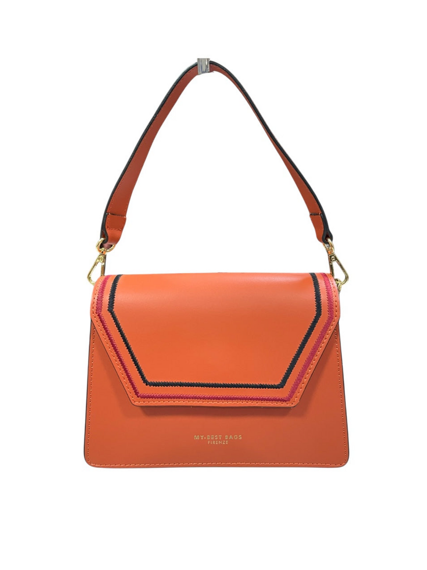 Borsa in pelle con cuciture a contrasto MY BEST BAGS