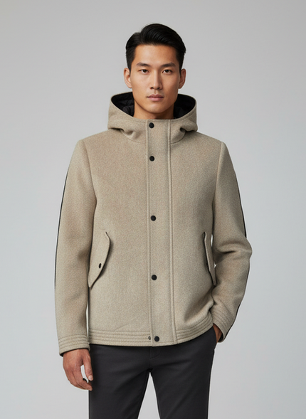 GIUBBINO 4092 IN PANNO CON CAPPUCCIO