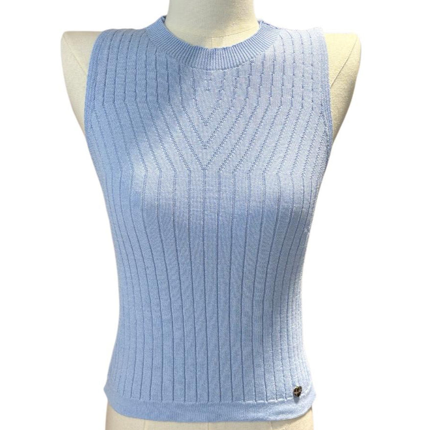 Gilet giromanica con motivo a contrasto HAPPY25