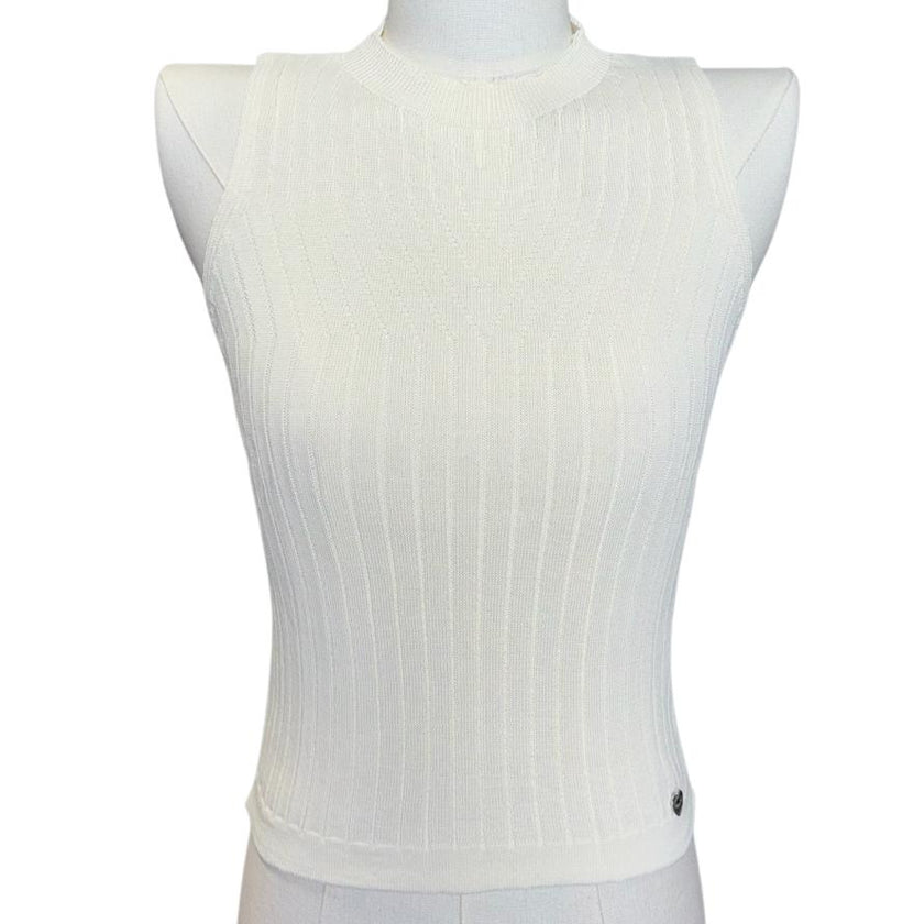 Gilet giromanica con motivo a contrasto HAPPY25