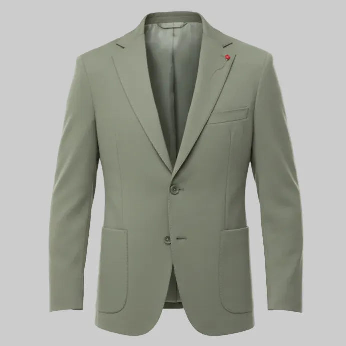 Giacca GI01 spim 2bottoni con tasca a toppa e rever classico