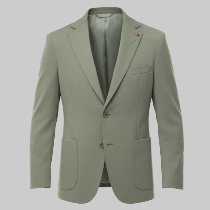 Giacca GI01 spim 2bottoni con tasca a toppa e rever classico