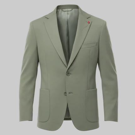 Giacca GI01 spim 2bottoni con tasca a toppa e rever classico