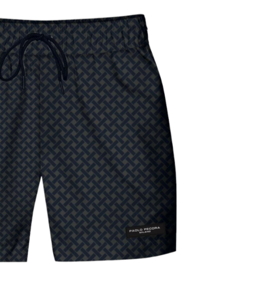 Costume boxer con tasche laccio e logo PAOLO PECORA