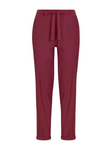 Pantalone comodo con laccio ed elastico in vita