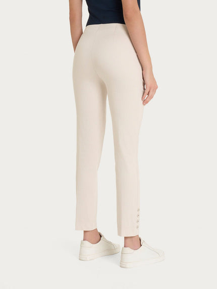 Pantalone Capri con Bottoni in Satin Power