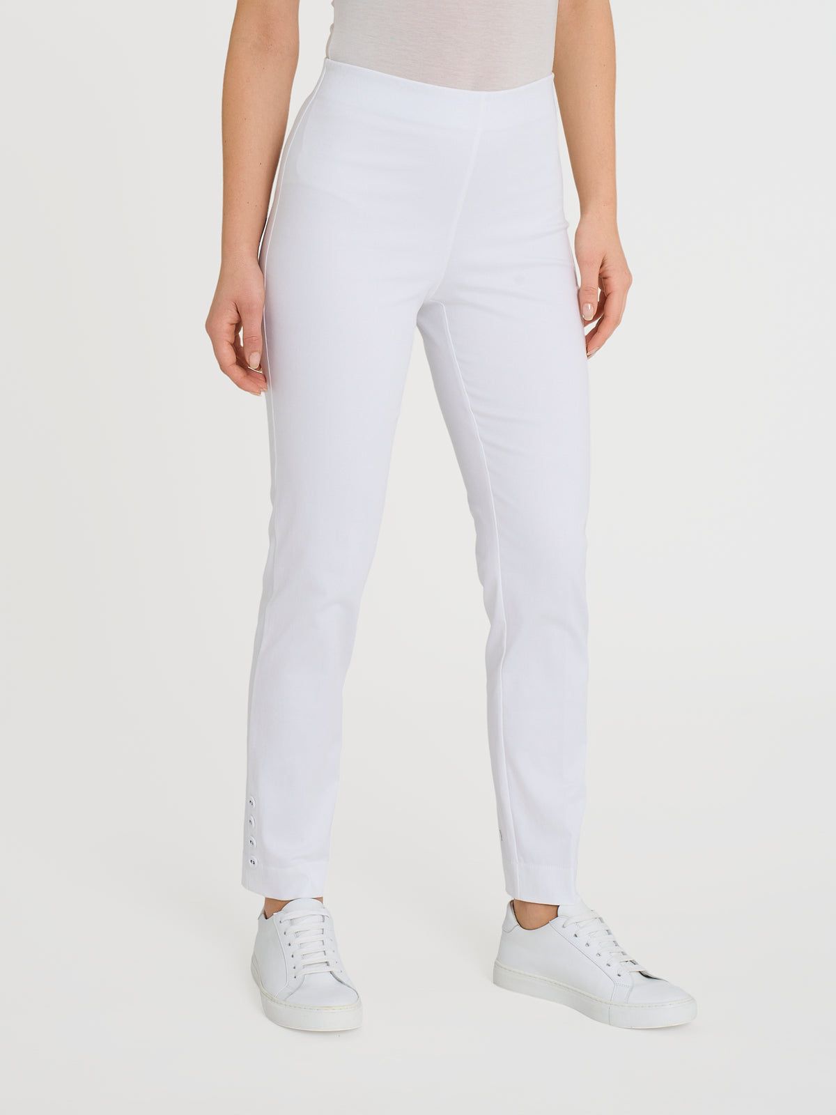 Pantalone capri con bottoni in Satin Power RAGNO