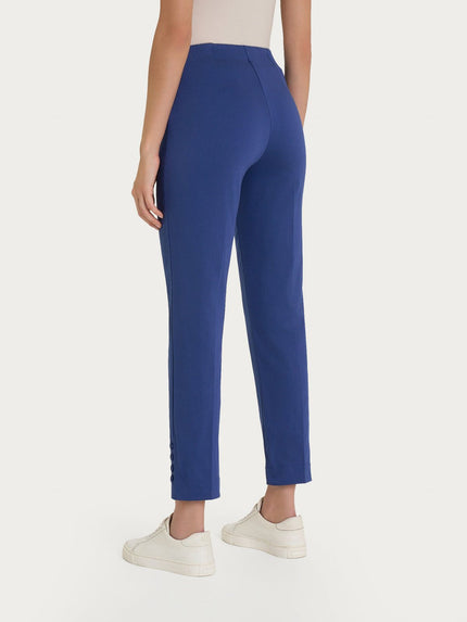 Pantalone Capri con Bottoni in Satin Power