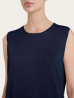 Maglia smanicata in Crêpe Lurex RAGNO