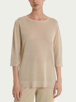 Maglia con manica 3/4 in Crêpe Lurex RAGNO