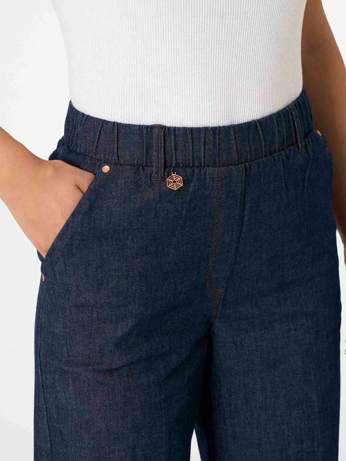 Jeans ampio alla caviglia con tasche in Light Denim RAGNO