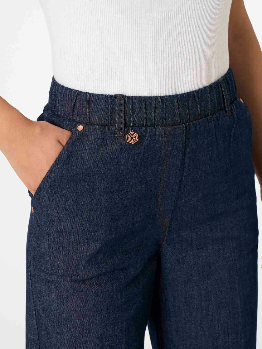 Jeans ampio alla caviglia con tasche in Light Denim RAGNO