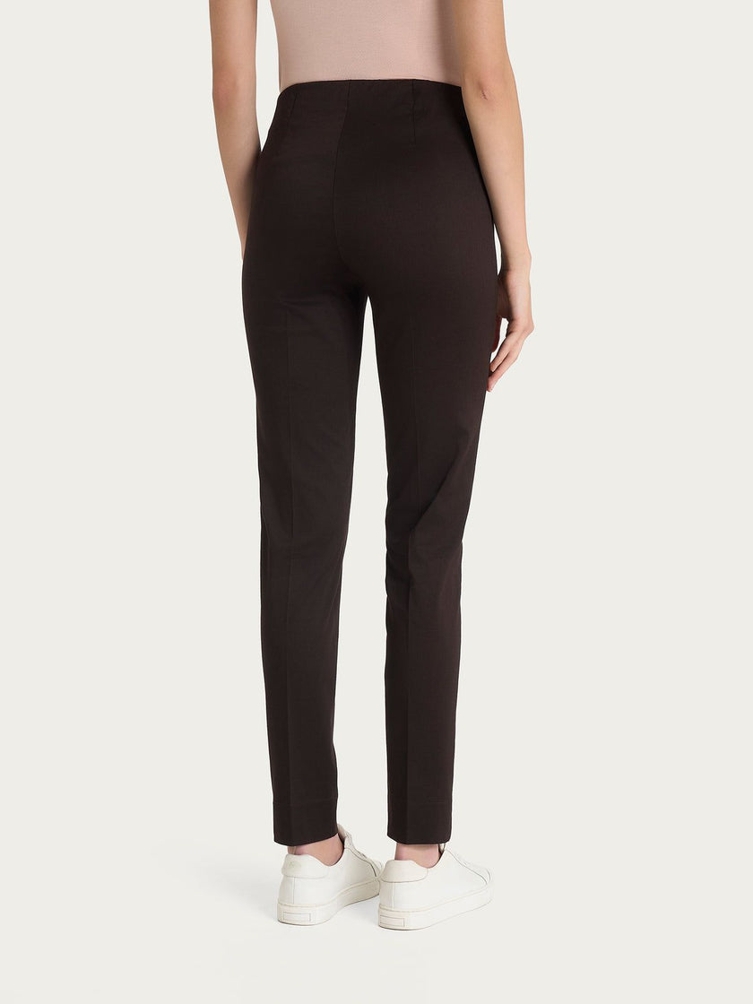 Pantalone a sigaretta con spacchetti in Satin Power RAGNO