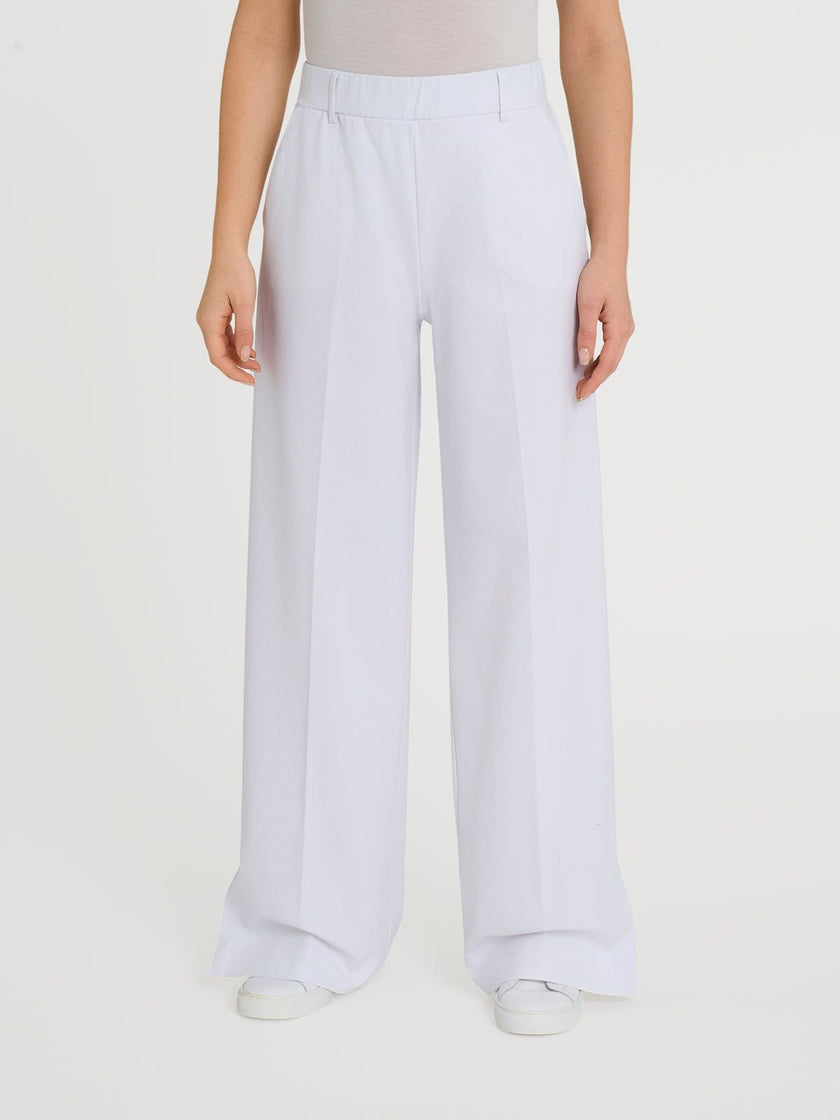 Pantalone a Palazzo con Tasche in Compact Light RAGNO