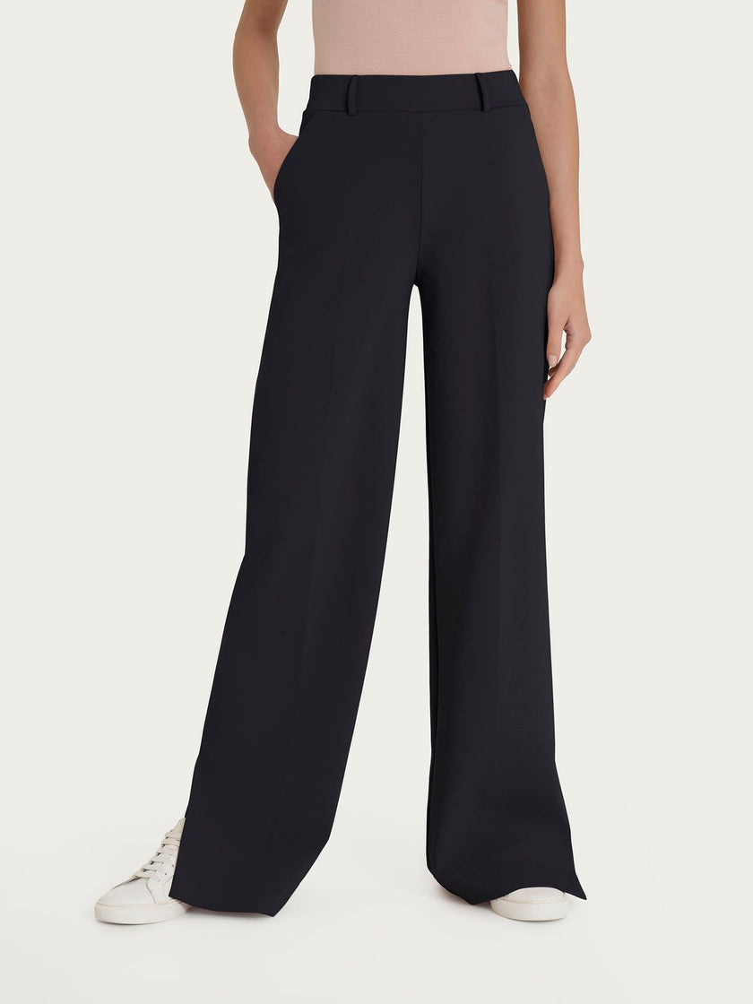 Pantalone a Palazzo con Tasche in Compact Light RAGNO