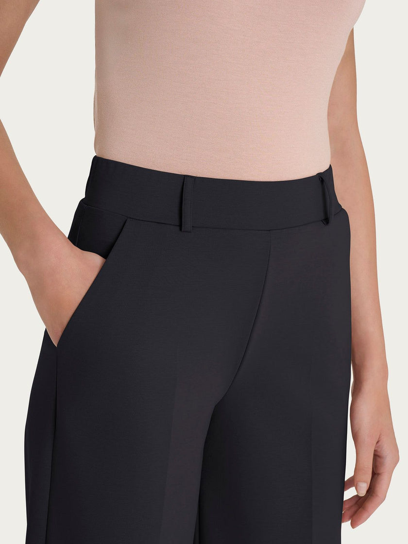 Pantalone a Palazzo con Tasche in Compact Light RAGNO