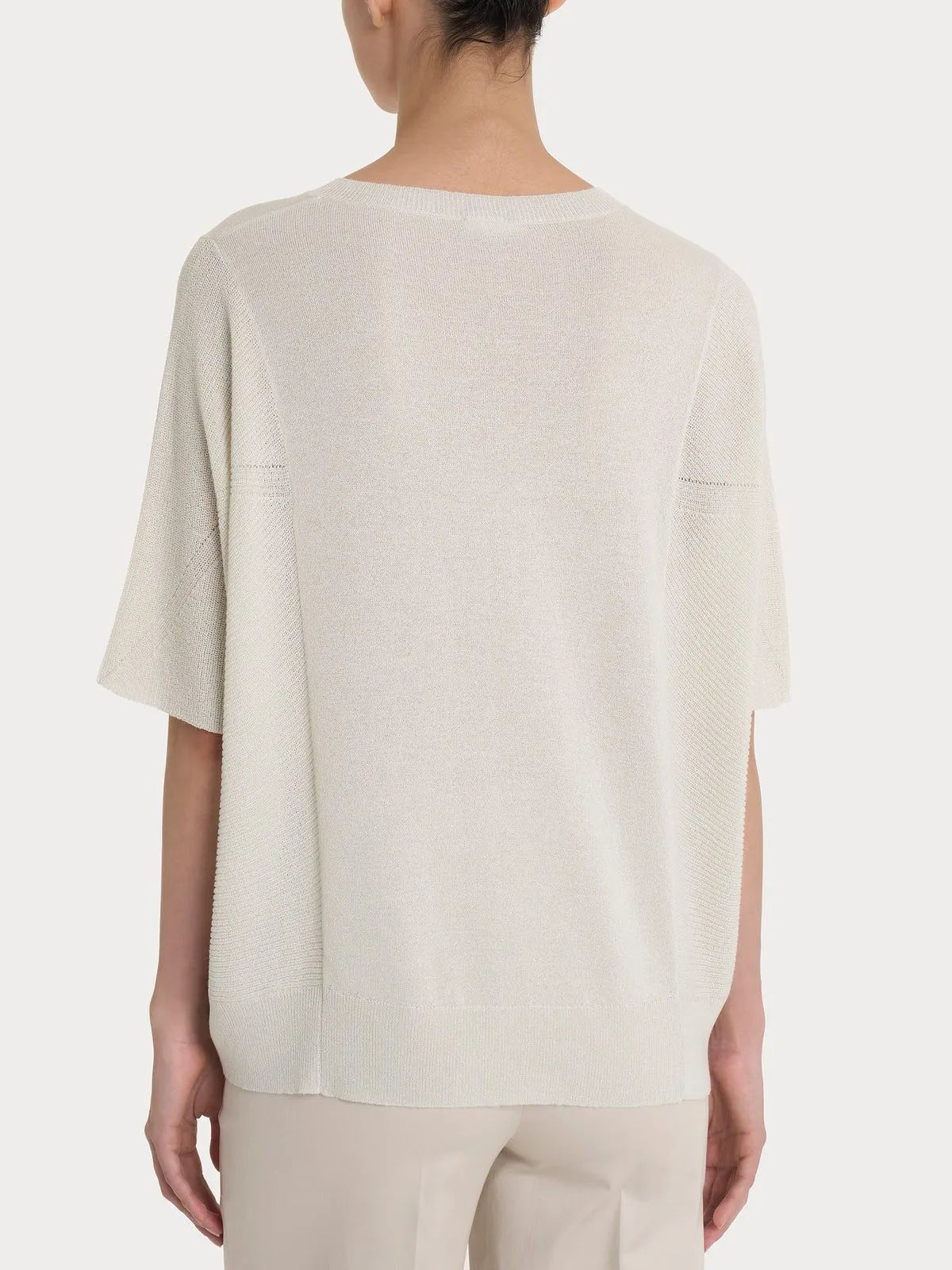 Maglia con scollo a V in Crêpe Lurex RAGNO