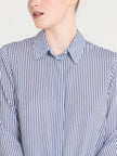 Camicia con stripes e manica lunga in Ecoseta RAGNO