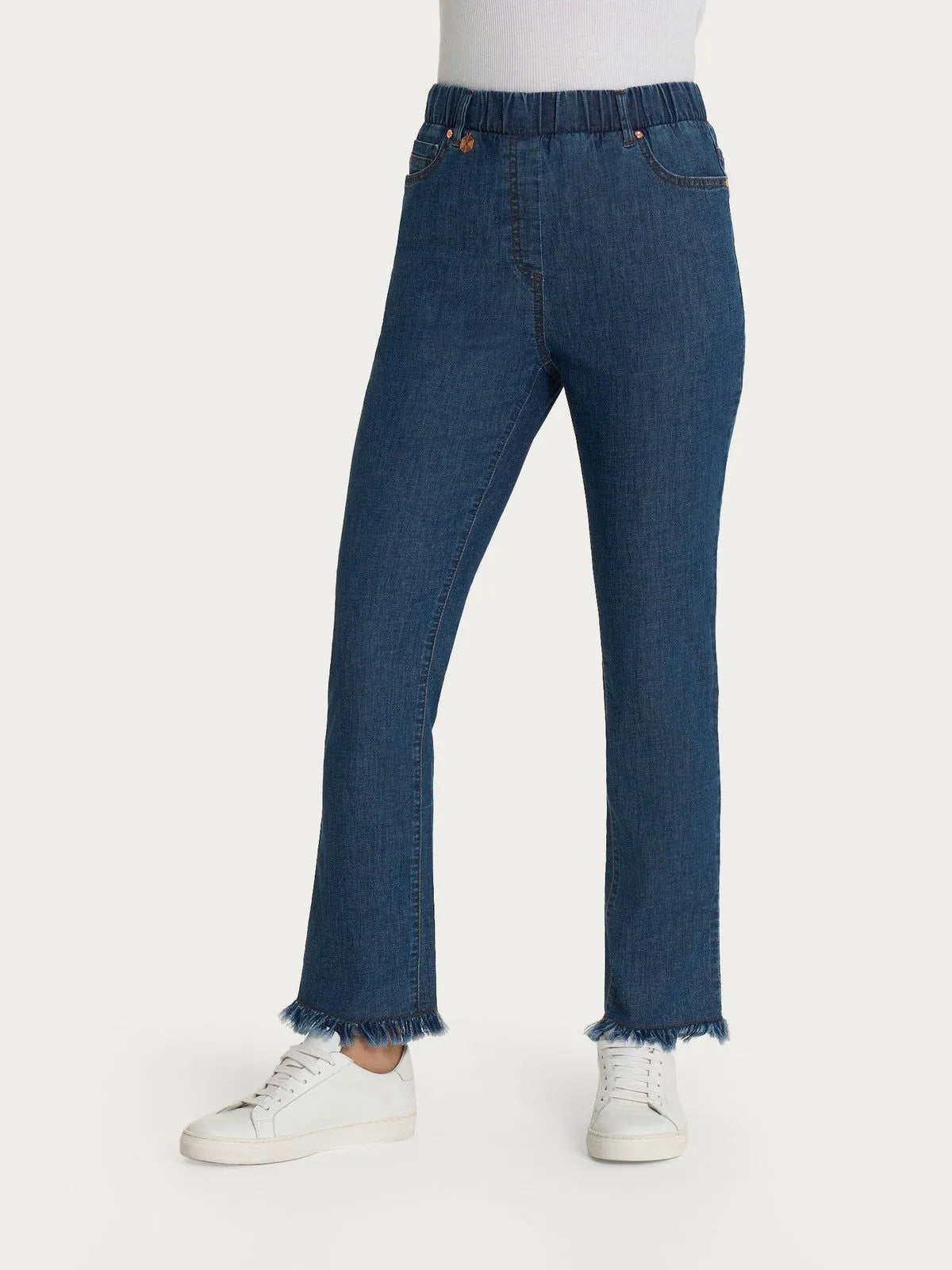 Jeans sfrangiato dritto con tasche in Light denim RAGNO