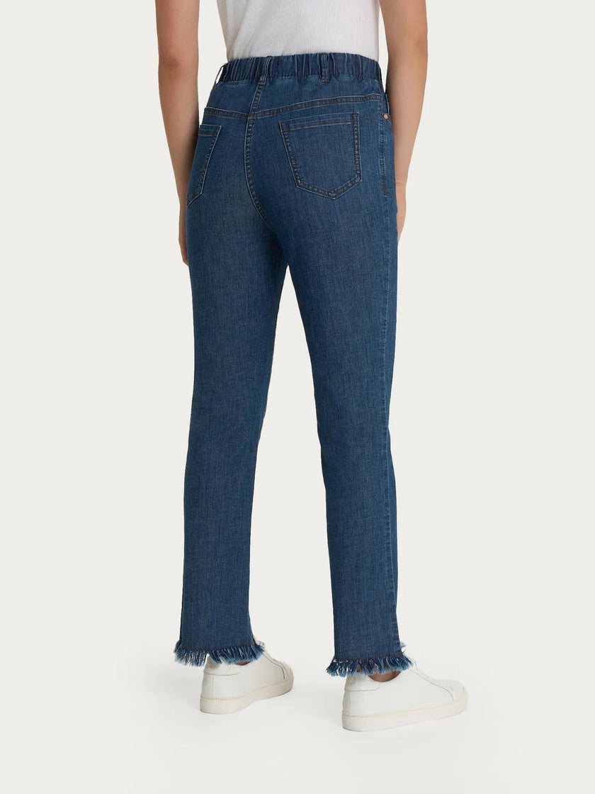 Jeans sfrangiato dritto con tasche in Light denim RAGNO
