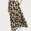 Gonna lunga con macro tulips pattern in Ecoseta RAGNO