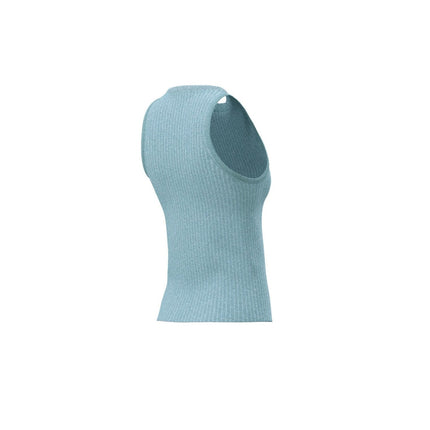 Top CIGNO satinato con collo rotondo