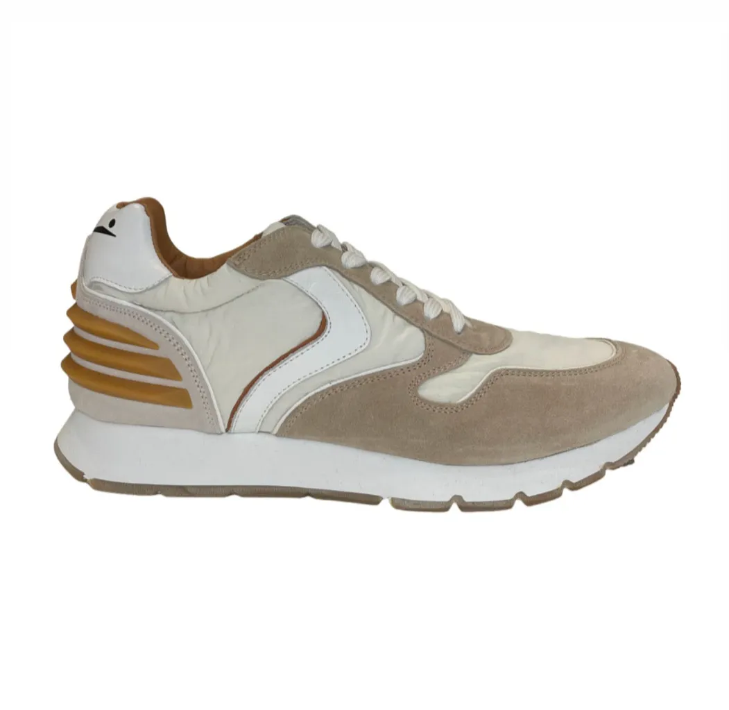 Sneakers Uomo Running Pelle e Camoscio VOILE BLANCHE