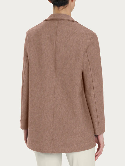 Giacca Destrutturata in Tessuto Jersey Compact