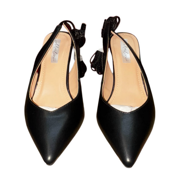 Décolleté in eco pelle con punta e chiusura con laccio tacco 10 WEMAX LAB