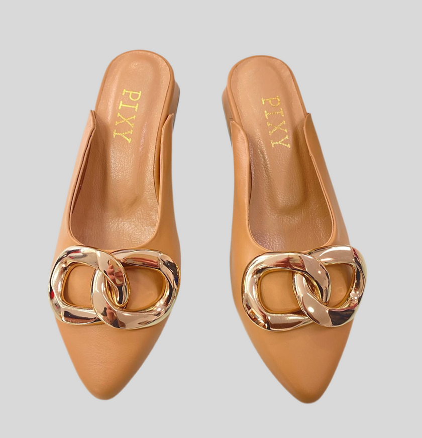 Ballerina con dettaglio oro PIXY