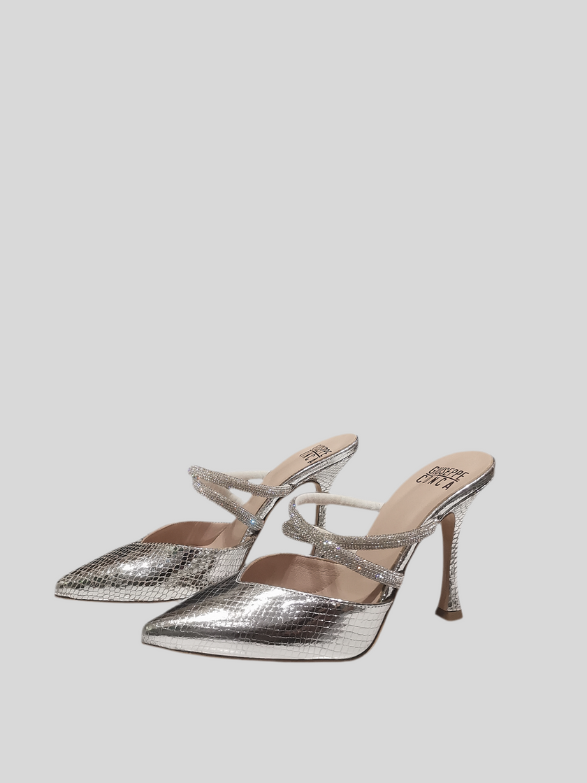 Sandalo in pelle stampata effetto serpente GIUSEPPE CONCA