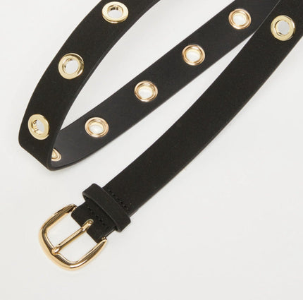 Cintura in eco-pelle con fibbia dorata