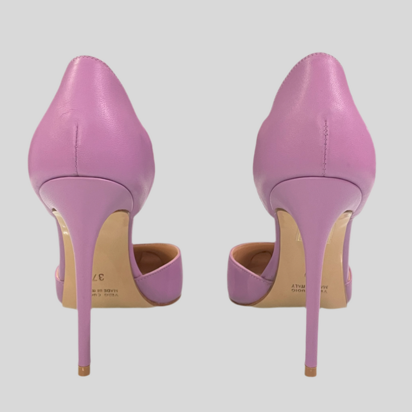 Décolleté in pelle con cinturino in strass GIANMARCO F.