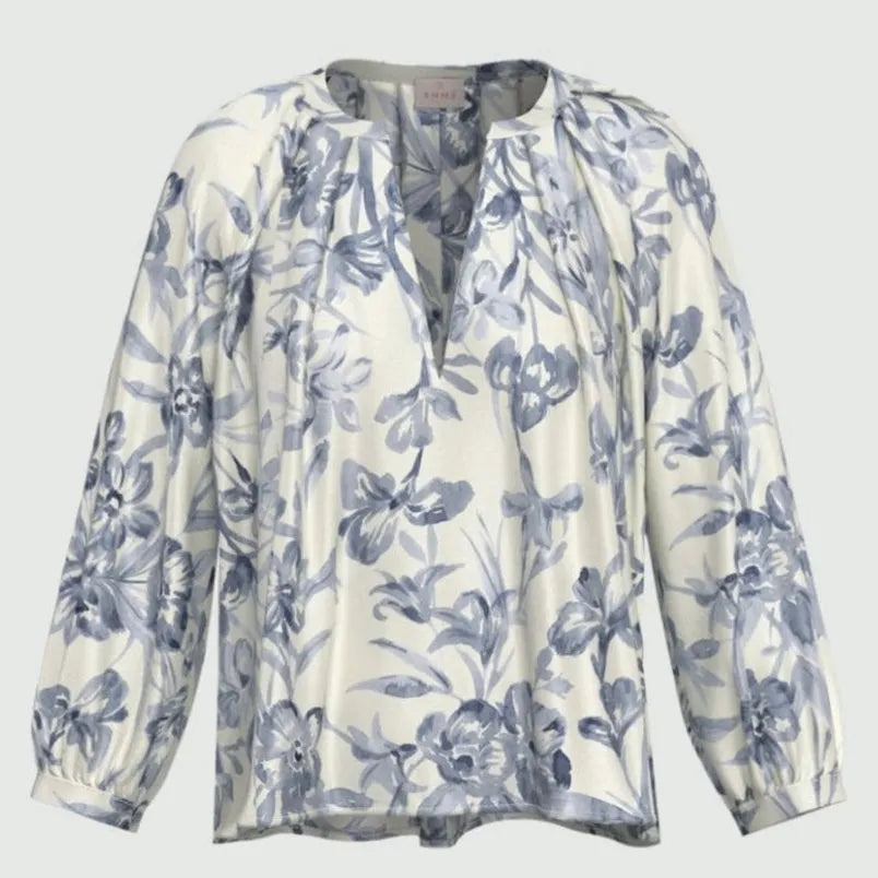 Blusa eden a fantasia con scollatura v EMME MARELLA — vista frontale | WEMAX