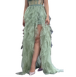 Abito con busto sotto a balze di tulle WEMAX